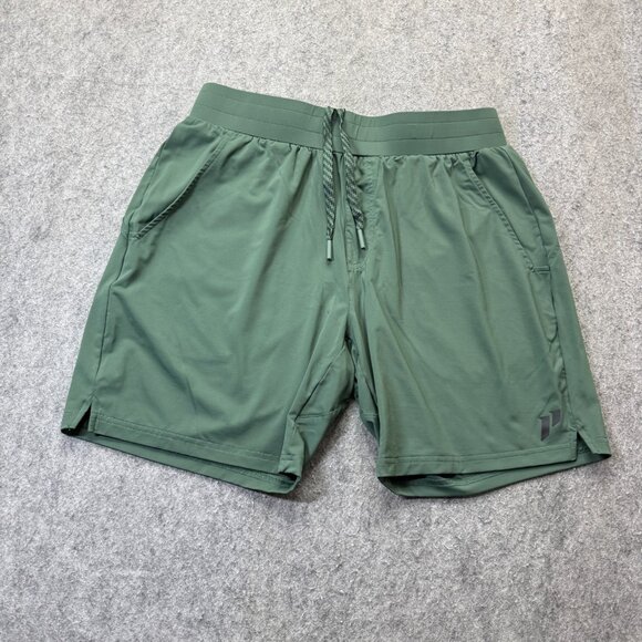 1st Phorm Shorts Men L Green Nylon Stretch 7" Athletic - Picture 1 of 14